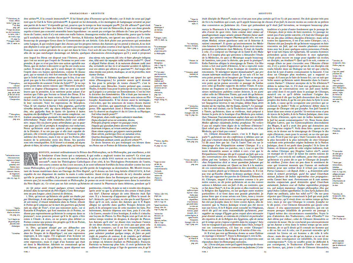 Aperçu de la réédition du Dictionnaire de Bayle